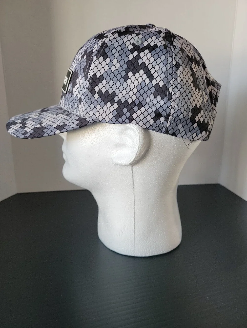 King Cobra Tour Tech Golf Hat (Cap) - Snakeskin Camo Grey & White Print